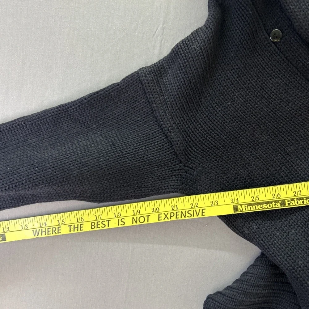 1940s True Vintage Wool Shawl Collar Pullover Sweater Navy Blue 19x25